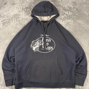 Bass Pro Shops Johnny Morris Gray Fishing Hoodie Size XL